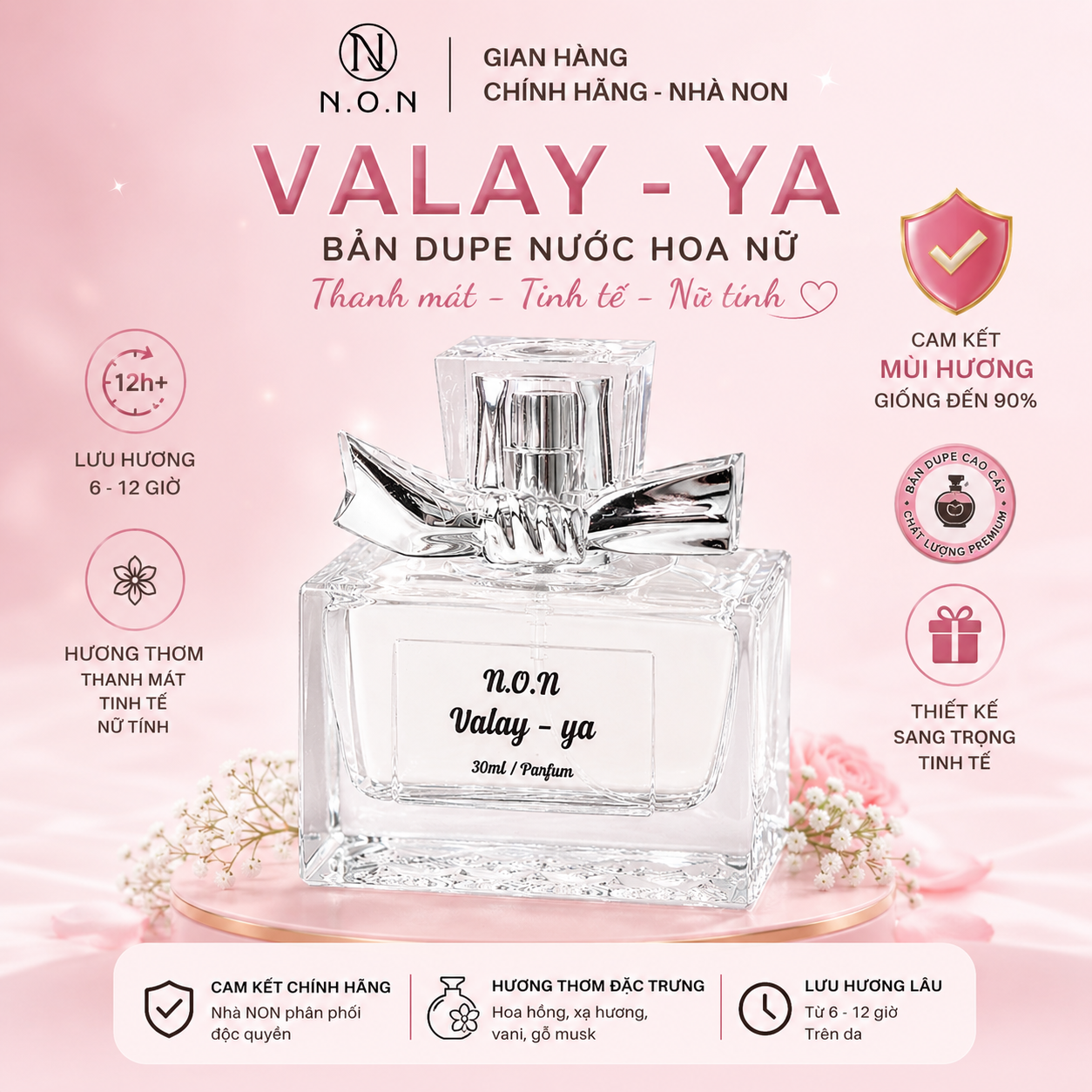Nước hoa non Valay-ya - Dành cho nữ - Quyến rũ, nữ tính